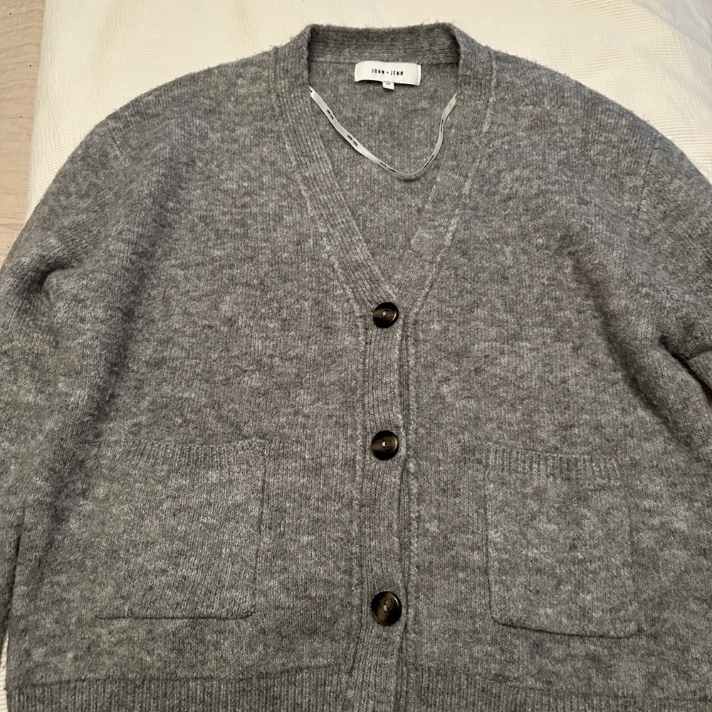John + Jenn Charcoal Cardigan Sweater